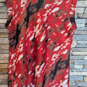 Worthington Red and Brown Blouse